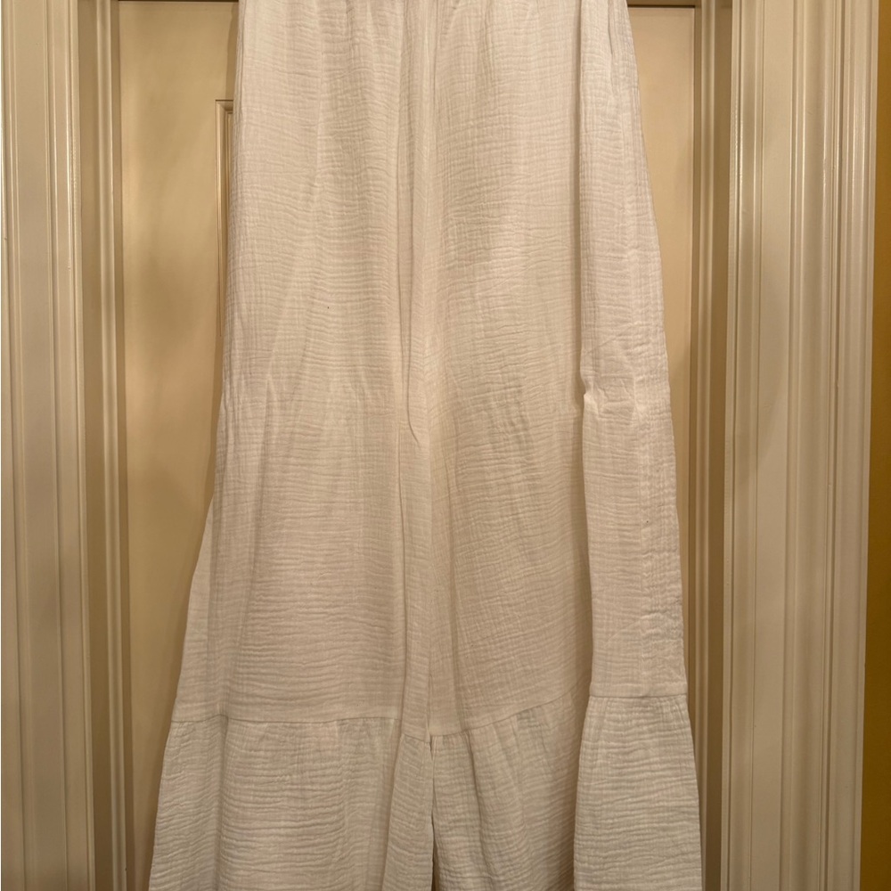 Victoria Dunn White Cropped Pants